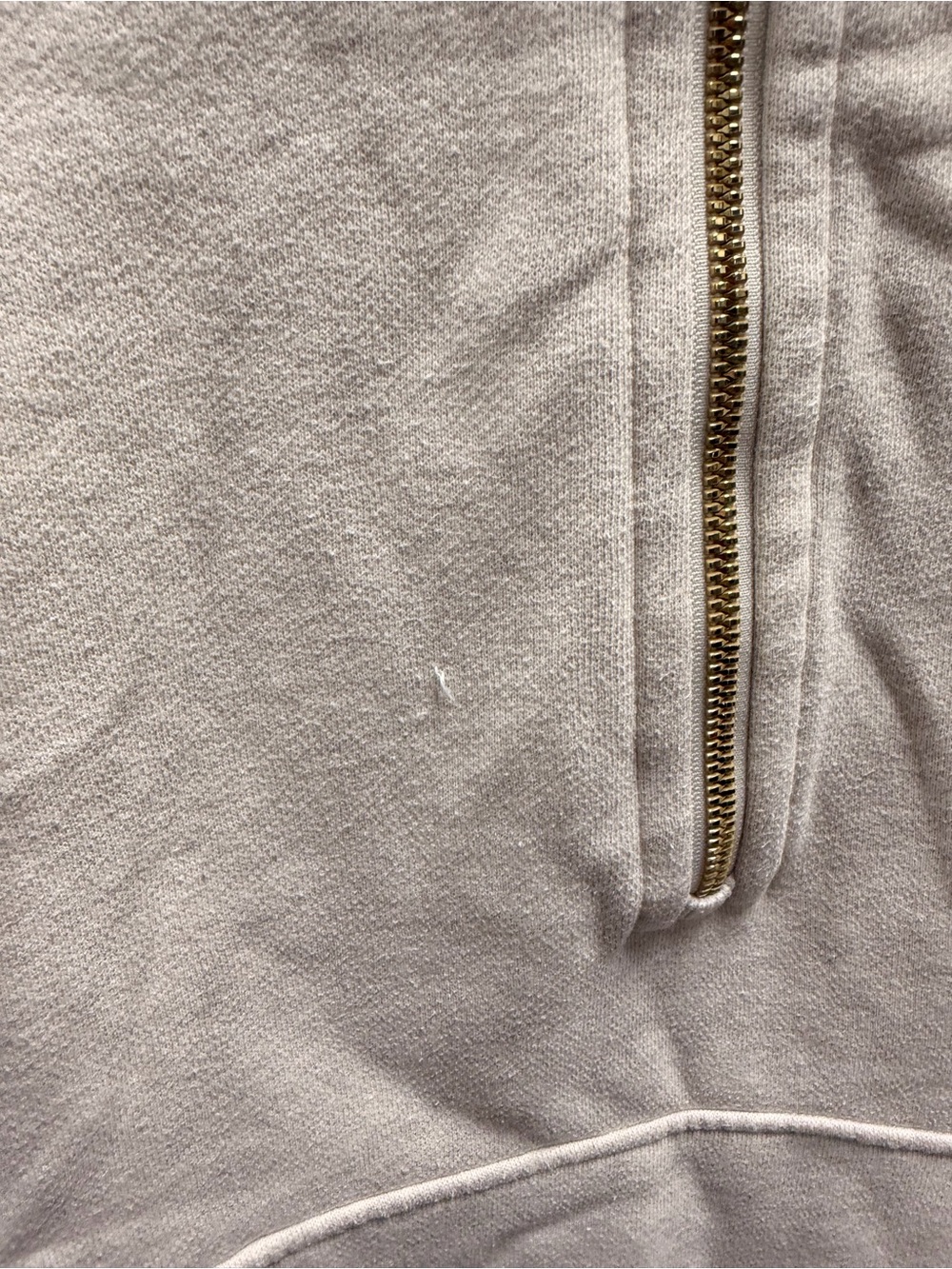 Lululemon Scuba Oversized Half-Zip Funnel Neck *Long - Heathered Light Grey/Gold - Picture 2 of 6